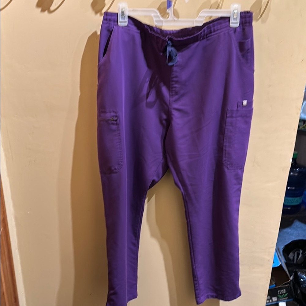 Figs yola skinny pant purple xl